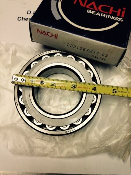 NACHI 22212EXW33 C3, Spherical Roller Bearing, 60 X 110 X 28 MM, Straight Bore