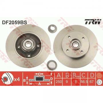 BRAKE DISC WITH BEARING TRW AUTOMOTIVE DF2059BS